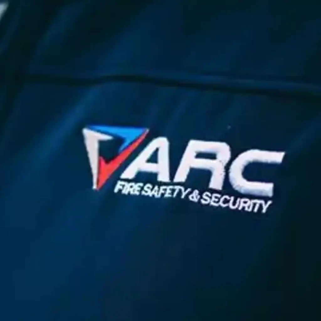 ARC Fire Safety & Security Logo on uniform